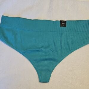 torrid Teal Ribbed Low-Rise Thong